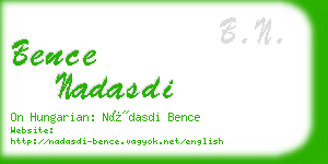 bence nadasdi business card